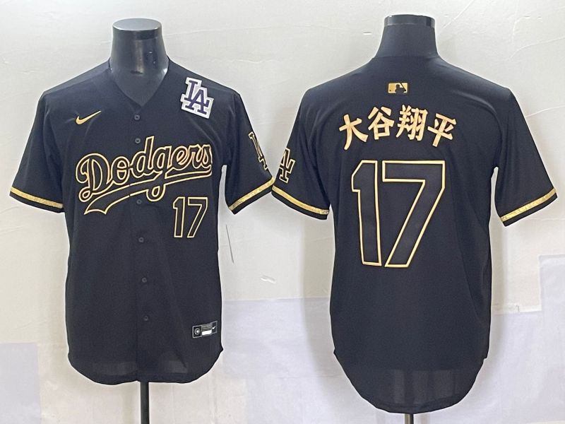 Men 2025 Los Angeles Dodgers #17 Ohtani Black Nike MLB Jersey style 6237->los angeles dodgers->MLB Jersey